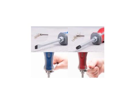 King Tony - ZESTAW WKRĘTAKÓW ŚLUSARSKICH 6 cz. KRZYŻAK PH No.1 x 75, No.2 x 100, No.3 x 150, PŁASKIE 5.5, 6.5, 8.0 - 30206MR - 3