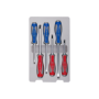 King Tony - ZESTAW WKRĘTAKÓW ŚLUSARSKICH 6 cz. KRZYŻAK PH No.1 x 75, No.2 x 100, No.3 x 150, PŁASKIE 5.5, 6.5, 8.0 - 30206MR - 2