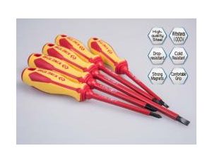 King Tony - ZESTAW WKRĘTAKÓW IZOLOWANYCH 5 cz. POZIDRIV PZ No.1 x 100, No.2 x 100, PŁASKIE 4 x 100, 5,5 x 125, 6,5 x 150 - 30605MR - image 2