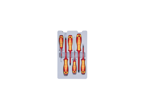 King Tony - ZESTAW WKRĘTAKÓW IZOLOWANYCH 6 cz. KRZYŻAK PH No.0, No.2, No.3, PŁASKIE 3 x 75, 4 x 100, 6,5 x 150 - 30606MR