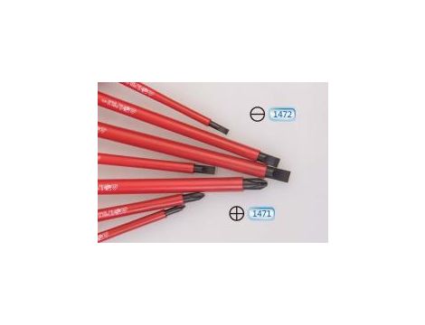 King Tony - ZESTAW WKRĘTAKÓW IZOLOWANYCH 7 cz. KRZYŻAK PH No.1, No.2, No.3, PŁASKIE 4 X100, 5,5 x 125, 6,5 x 150, 8 - 30617MR - 3