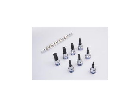 King Tony - ZESTAW NASADEK IMBUSOWYCH 3/8" 8cz. H3 - H12, SZYNA, - 3108PR8 - 4