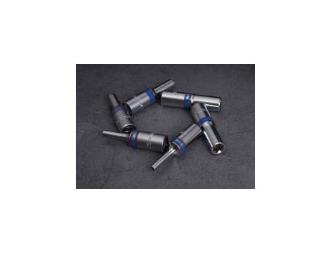 King Tony - ZESTAW NASADEK GWIAZDKOWYCH 3/8" 6cz. DŁUGIE E-TORX E4 - E14, SZYNA, - 3116PR - 2