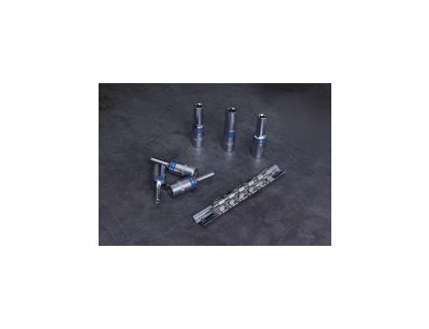 King Tony - ZESTAW NASADEK GWIAZDKOWYCH 3/8" 6cz. DŁUGIE E-TORX E4 - E14, SZYNA, - 3116PR - 3