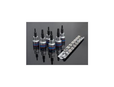 King Tony - ZESTAW NASADEK 3/8 " TORX 5-RAMIENNYCH 6cz. IPR10 - IPR30, SZYNA, - 3146PR - 4
