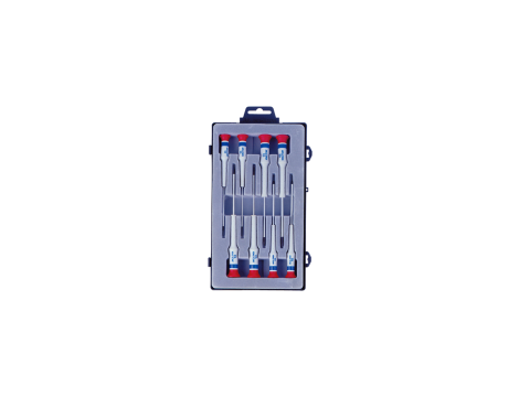 King Tony - ZESTAW WKRĘTAKÓW PRECYZYJNYCH 8cz. KRZYŻAK No.000 - 1 x 75mm, PŁASKIE 1,5 - 3,0 x 75mm, PUDEŁKO - 32118MR