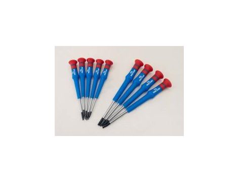 King Tony - ZESTAW WKRĘTAKÓW PRECYZYJNYCH 9cz. TORX T4 - T20 x 40/50mm, PUDEŁKO PLAST. - 32309PR - 2