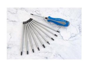 King Tony - ZESTAW WKRĘTAKÓW Z WYMIENNYMI GROTAMI 11 cz. MIX: TORX, HEX, PŁASKIE, PH, PZ - 32518MR01 - image 2