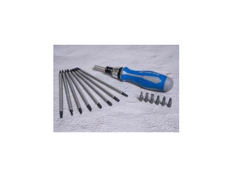 King Tony - TELESKOPOWY WKRĘTAK DO BITÓW 1/4" Z GRZECHOTKĄ Z ZESTAWEM BITÓW (PH, PZ, SL, TORX, HEX) 16 CZ. - 32526MRN - 3