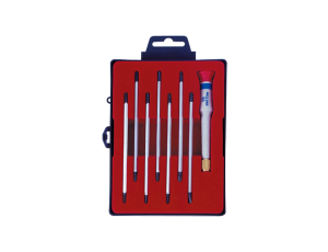 King Tony - ZESTAW WKRĘTAKÓW PRECYZYJNYCH 7cz., 7 KOŃCÓWEK DWUSTRONNYCH KRZYŻAK PH, PŁASKIE, TORX - 32607MR