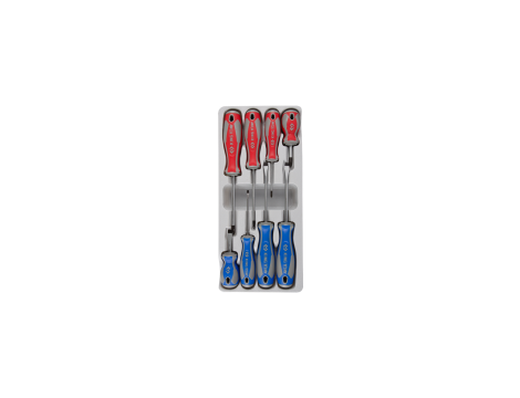 King Tony - ZESTAW WKRĘTAKÓW 8 cz. KRZYŻAK PH + PŁASKIE - 33108MR