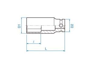 King Tony - NASADKA DŁUGA UDAROWA 3/8