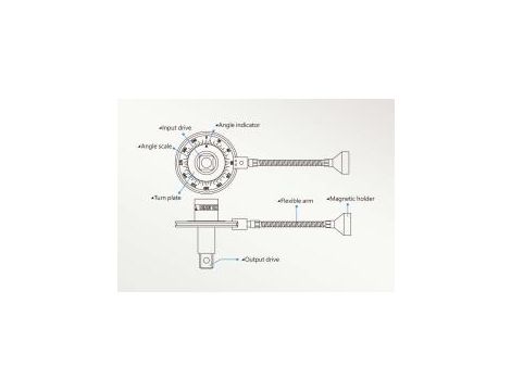 King Tony - WSKAŹNIK KĄTA DOKRĘCANIA DO KLUCZY DYNAMOMETRYCZNYCH 1/2" Z MAGNESEM - 34440A - 2
