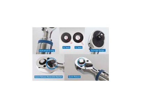 King Tony - CYFROWY KLUCZ DYNAMOMETRYCZNY 1/2" 40 - 200Nm, 36 ZĘBÓW - 34467-1AG - 2