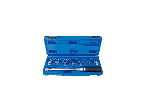 King Tony - KLUCZ DYNAMOMETRYCZNY 9x12mm 3/8" 10 - 60Nm Z ZESTAWEM WYMIENNYCH GŁOWIC PŁASKICH I OCZKOWYCH 10,13,17mm, WALIZKA - 345104D08MR