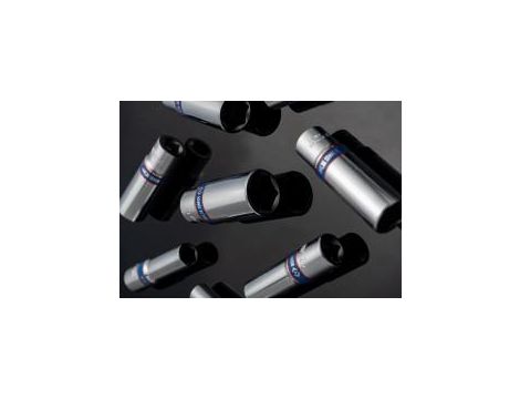 King Tony - ZESTAW NASADEK 3/8" 8cz. DŁUGIE 6-kąt 10 - 19mm, ZESTAW NA SZYNIE - 3508MR10 - 2