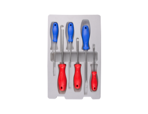 King Tony - ZESTAW WKRĘTAKÓW 6 cz. KRZYŻAK PH No.1 x 100, No.2 x 100, No.3 x 150, PŁASKIE 4 x 100, 5,5 x 100, 6,5 x 150 - 35116MR01