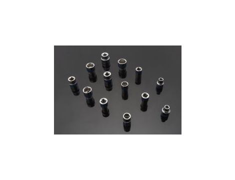King Tony - ZESTAW NASADEK 3/8" 13cz. KRÓTKIE 6-kąt. 7 - 19mm, SZYNA, - 3513MR - 3