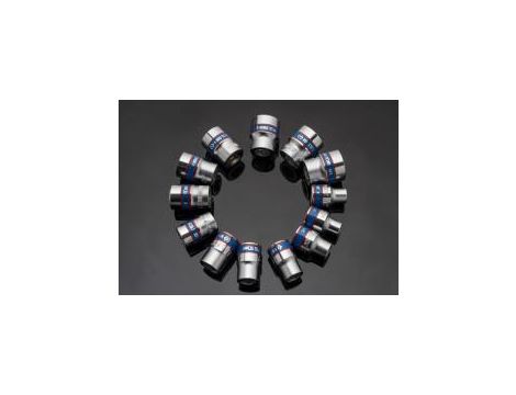 King Tony - ZESTAW NASADEK 3/8" 13cz. KRÓTKIE 6-kąt. 7 - 19mm, SZYNA, - 3513MR - 4