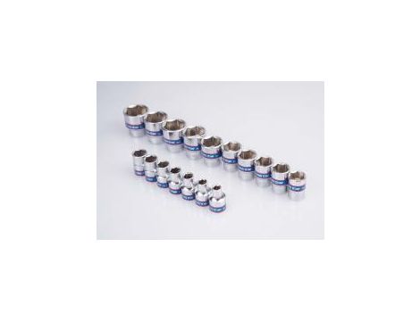 King Tony - ZESTAW NASADEK 3/8" 23cz. KRÓTKIE 6-kąt. 6 - 22mm Z GRZECHOTKĄ I AKCESORIAMI, WALIZKA - 3523MRV10 - 4