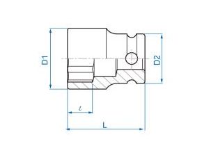 King Tony - NASADKA UDAROWA 3/8
