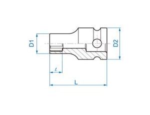 King Tony - NASADKA UDAROWA GWIAZDKOWA 3/8