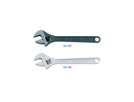 King Tony - KLUCZ NASTAWNY "SZWED" Z PODZIAŁKĄ 25mm x 200mm, CZARNY - 3611-08P