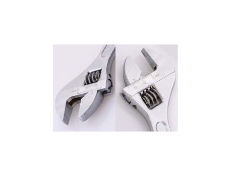 King Tony - KLUCZ NASTAWNY "SZWED" Z PODZIAŁKĄ 25mm x 200mm, CZARNY - 3611-08P - 4