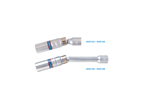 King Tony - PRZEGUBOWA NASADKA DO ŚWIEC 3/8" 16mm x 162mm 12-kąt. WKŁADKA Z METALOWYM KLIPSEM - 365016B