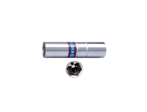 King Tony - NASADKA DO ŚWIEC 3/8" 18mm x 63mm 6-kąt. WKŁADKA Z METALOWYM KLIPSEM - 367518