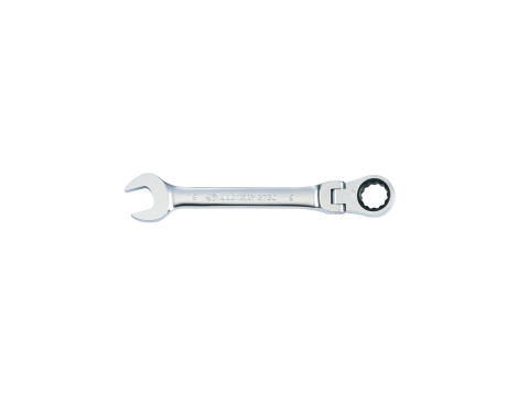 King Tony - KLUCZ PŁASKO-OCZKOWY PRZEGUBOWY, Z GRZECHOTKĄ JEDNOKIERUNKOWĄ 72 ZĘBY, 10mm - 373010M