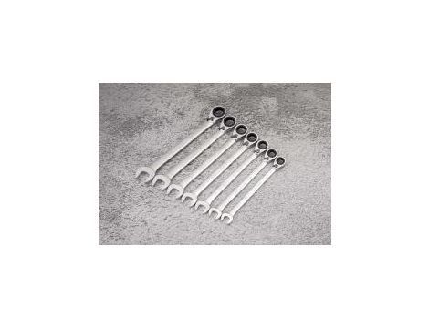 King Tony - KLUCZ PŁASKO-OCZKOWY Z GRZECHOTKĄ DWUKIERUNKOWĄ 72 ZĘBY 200 x 15mm - 373215M - 3