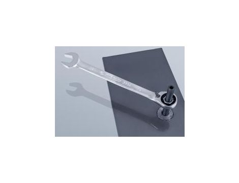 King Tony - KLUCZ PŁASKO-OCZKOWY Z GRZECHOTKĄ DWUKIERUNKOWĄ 72 ZĘBY Z BLOKADĄ OCZKA 140 x 8mm - 373A08M - 3