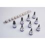 King Tony - ZESTAW NASADEK Z KOŃCÓWKĄ TORX 1/2" 9 cz. KRÓTKIE T20 - T60 ZESTAW NA SZYNIE - 4109PR10 - 4