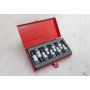 King Tony - ZESTAW NASADEK Z KOŃCÓWKĄ HEX 1/2" 9 cz. KRÓTKIE 3 - 14mm KASETA - 4110PR - 3