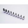 King Tony - ZESTAW NASADEK Z KOŃCÓWKĄ HEX 1/2" 9 cz. KRÓTKIE 3 - 14mm ZESTAW NA SZYNIE - 4110PR10 - 4