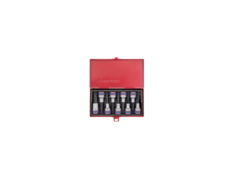 King Tony - ZESTAW NASADEK Z KOŃCÓWKĄ TORX 1/2" 9 cz. DŁUGIE T20 - T60 KASETA - 4119PR - 4