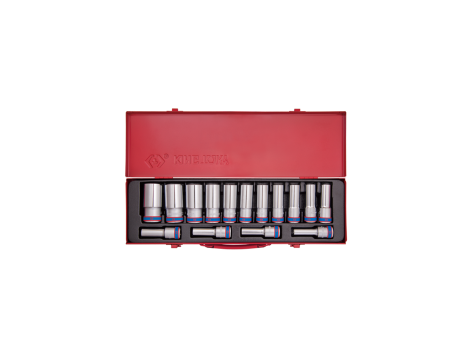 King Tony - ZSTAW NASADEK 1/2" 15cz. DŁUGIE 6-kąt. KASETA - 4315MR