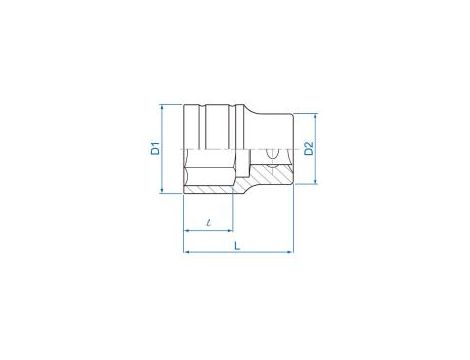 King Tony - NASADKA KRÓTKA 1/2" CALOWA 5/16" x 38mm 6-kąt. Cr-v - 433510SR - 2