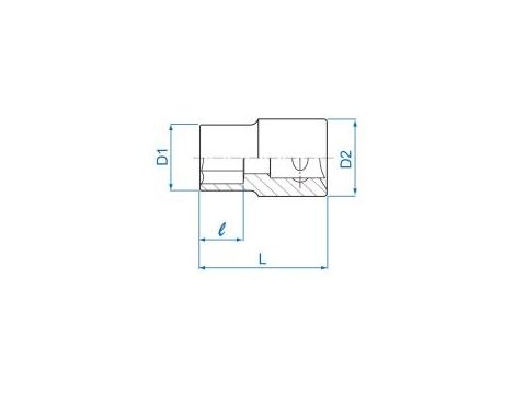 King Tony - NASADKA KRÓTKA GWIAZDKOWA 1/2" E8 x 37mm Cr-v - 437508M - 2