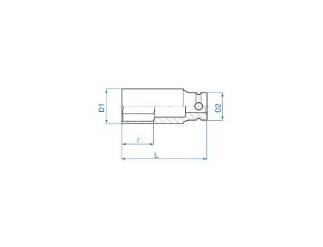 King Tony - NASADKA DŁUGA UDAROWA 1/2" CALOWA 3/4" x 80mm, 6-kąt - 443524S - 2