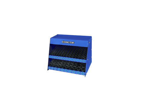 King Tony - SKRZYNKA EKSPOZYCYJNA Z ZESTAWEM NASADEK UDAROWYCH 1/2" 158cz. KRÓTKIE 6-kąt. 8 - 32mm - 4472MP