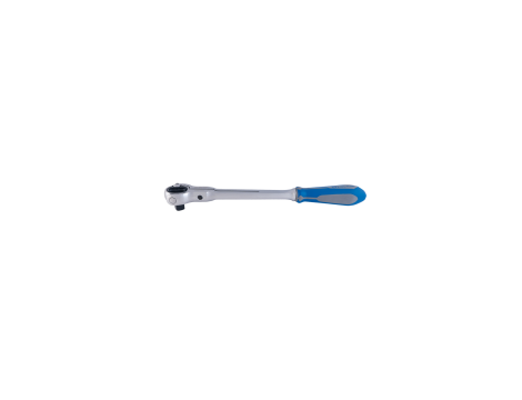 King Tony - GRZECHOTKA 1/2" Z RUCHOMĄ GŁOWICĄ 72 ZĘBY, Z PRZYCISKIEM, 300mm, UCHWYT GUMOWY - 4752-12G