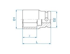 King Tony - NASADKA KRÓTKA UDAROWA CIENKOŚCIENNA 1/2