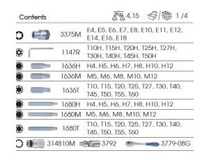 King Tony - ZESTAW BITÓW 10mm HEX, TORX, SPLINE 69cz. + NASADKI 3/8
