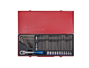 King Tony - ZESTAW BITÓW 10mm HEX, TORX, SPLINE 69cz. + NASADKI 3/8