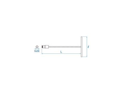 King Tony - POKRĘTŁO TYPU "T" Z NASADKĄ 8mm 450mm - 575208M - 2