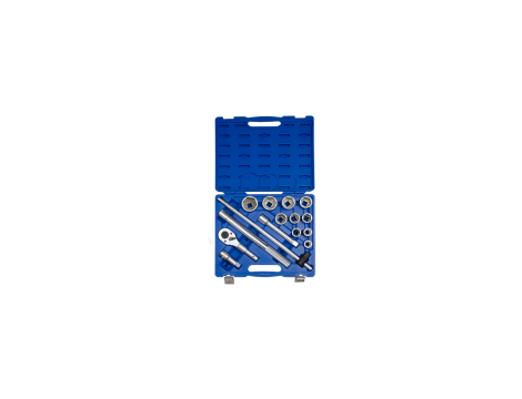 King Tony - ZESTAW NASADEK 3/4" 14cz. KRÓTKIE 6-kąt. 22 - 50mm Z GRZECHOTKĄ I AKCESORIAMI, WALIZKA - 6314MR12