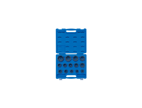 King Tony - ZESTAW NASADEK UDAROWYCH 3/4" 14cz. KRÓTKIE 6-kąt. 24-65mm, WALIZKA - 6424MP