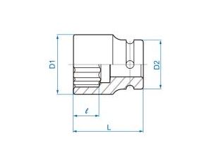 King Tony - NASADKA KRÓTKA UDAROWA LEKKA 3/4